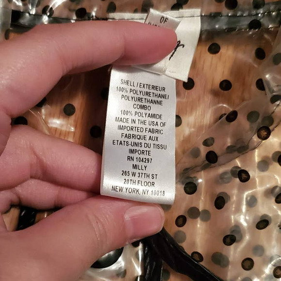 EUC! Milly Minis Resort 2013 Piped Polka Dot Polkadot Clear Raincoat - Picture 11 of 13